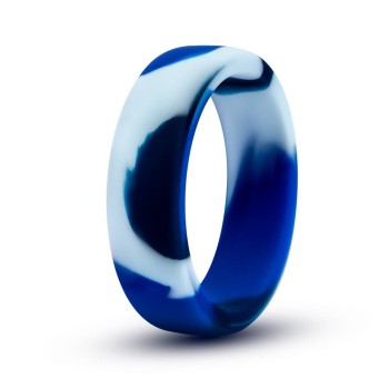 Performance Silicone Camo Cock Ring Blue