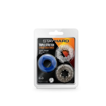 Stay Hard Triple Stretch 3 Pack Cockrings