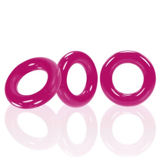 Willy Rings 3 Pack Cockrings Hot Pink Sex Toys