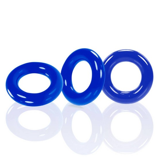Willy Rings 3 Pack Cockrings Police Blue Sex Toys