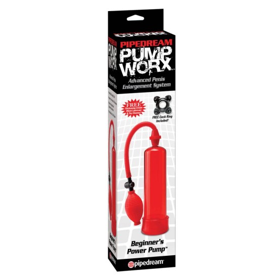 Τρόμπα Πέους Αέρος - Pump Worx Beginner's Power Pump Red Sex Toys 