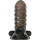 Δονούμενο Κάλυμμα Επέκτασης Πέους - Rechargeable Penis Extension Black Sex Toys 