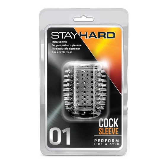 Ελαστικό Κάλυμμα Πέους - Stay Hard Cock Sleeve 01 Clear Sex Toys 