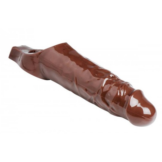 Really Ample Penis Enhancer Sheath Brown 22 cm Sex Toys