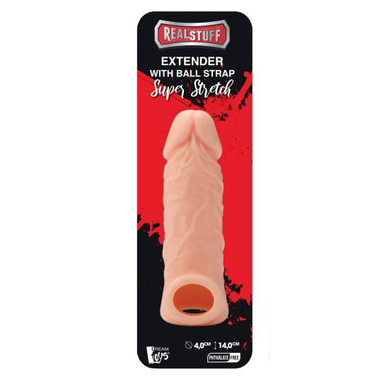 Κάλυμμα Πέους - Realstuff Extender With Ball Strap Sex Toys 