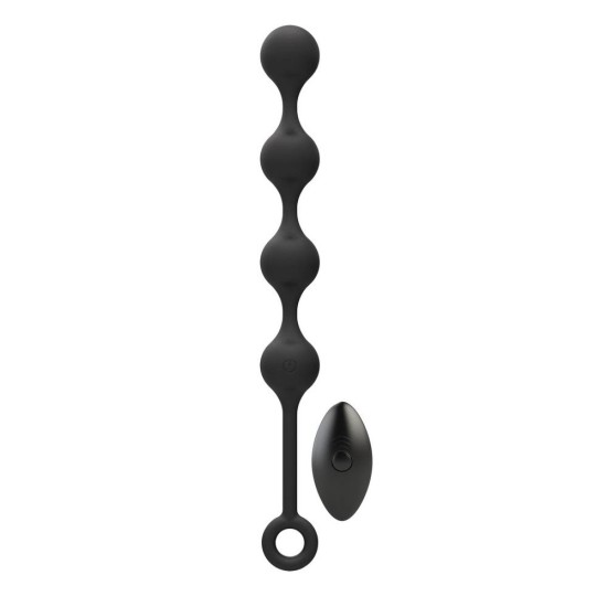 Ασύρματες Μπίλιες Πρωκτού - Quattro Remote Control Vibrating Pleasure Beads Black Sex Toys 