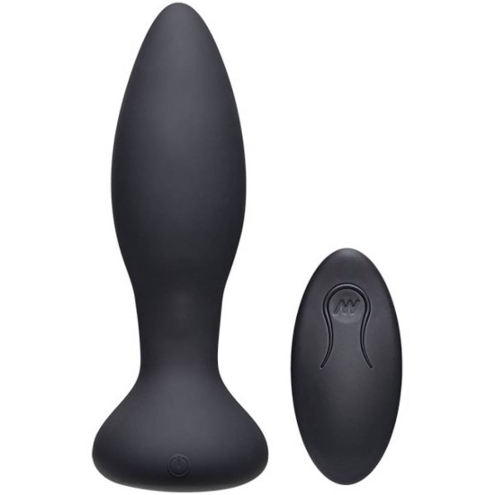 Ασύρματη Πρωκτική Σφήνα - Rimmer Experienced Vibrating & Rotating Butt Plug Black Sex Toys 
