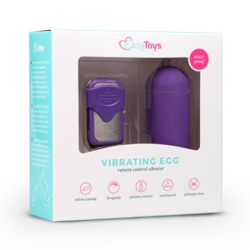 Ασύρματο Δονούμενο Αυγό 10 Ταχυτήτων - Easytoys Vibration Egg Purple
