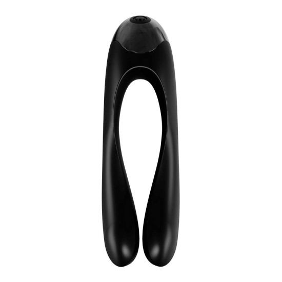 Επαναφορτιζόμενος Δονητής Δαχτύλου - Candy Cane Finger Vibe Black Sex Toys 