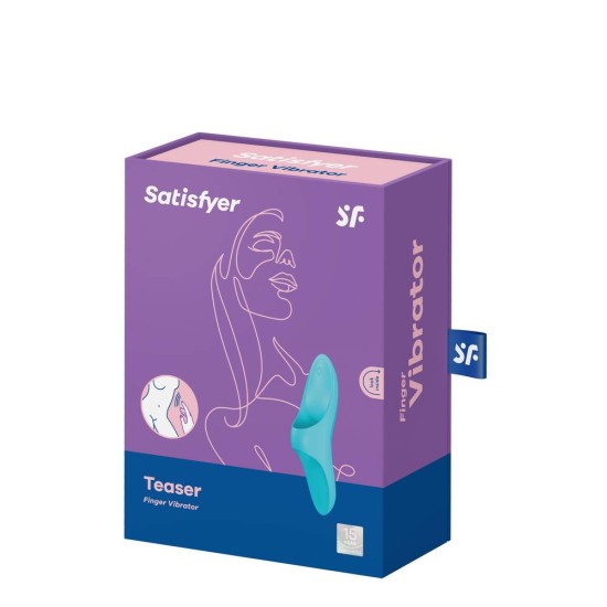 Επαναφορτιζόμενος Δονητής Δαχτύλου - Teaser Finger Vibrator Blue Sex Toys 