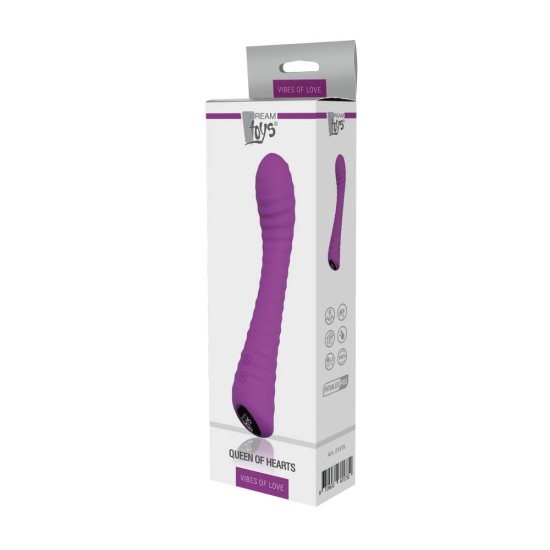 Δονητής Σημείου G Με Ραβδώσεις - Queen Of Hearts G Spot Vibrator Purple Sex Toys 