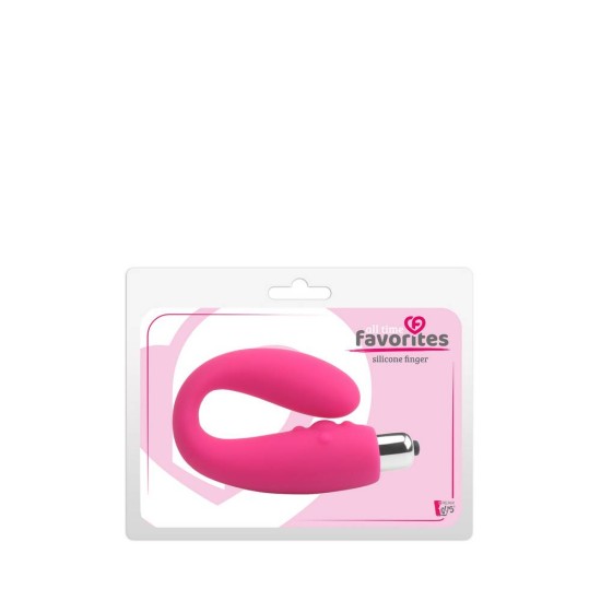 Κλειτοριδικός & G Spot Δονητής - All Time Favorites Silicone Finger Pink 16cm Sex Toys 