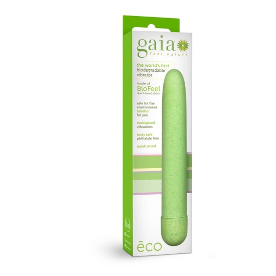 Κλασικός Δονητής - Gaia Eco Vibe Green Sex Toys 