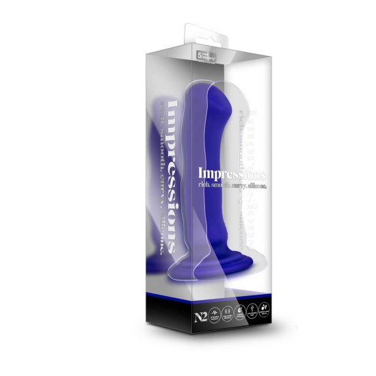 Κλασικός Δονητής Σιλικόνης - Impressions N2 Vibrator Blue 16cm Sex Toys 