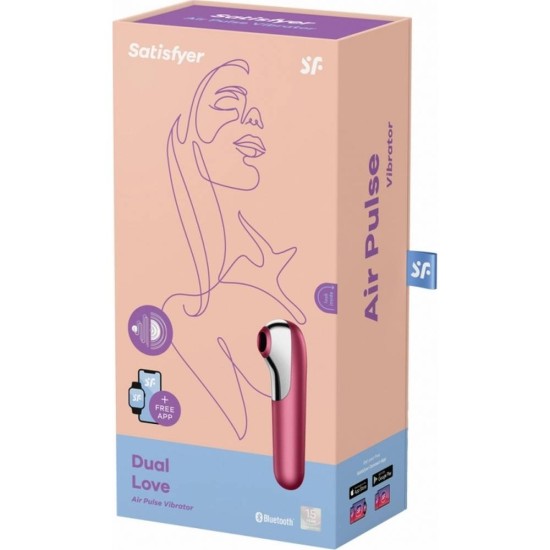 Κολπικός & Κλειτοριδικός Παλμικός Δονητής - Dual Love Air Sucking vibrator Red Sex Toys 