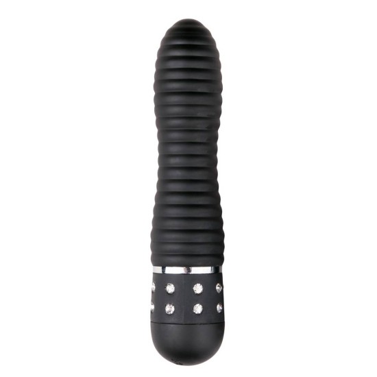 Mini Vibrator Ribbed Black Sex Toys