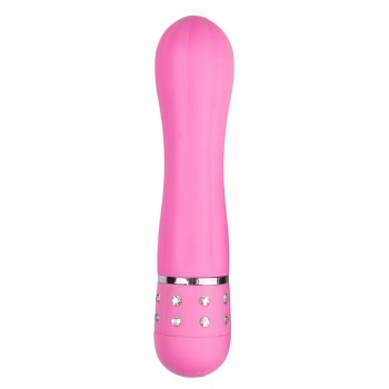 Μίνι Δονητής Με Strass - Mini Vibrator Lined Pink 11,5cm
