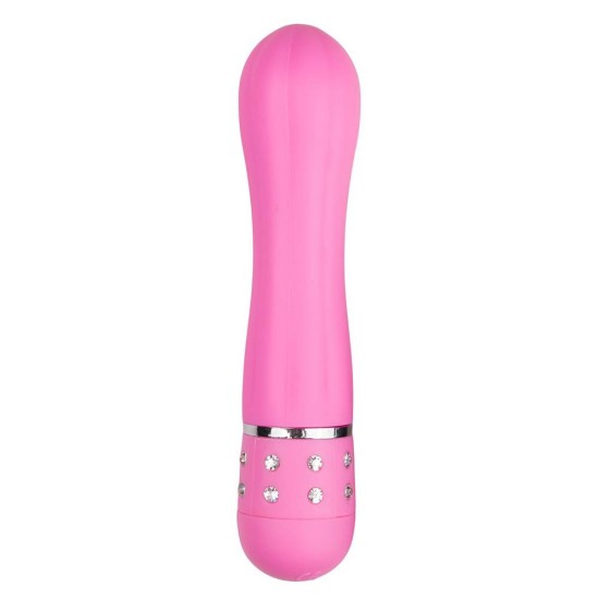 Μίνι Δονητής Με Strass - Mini Vibrator Lined Pink 11,5cm Sex Toys 