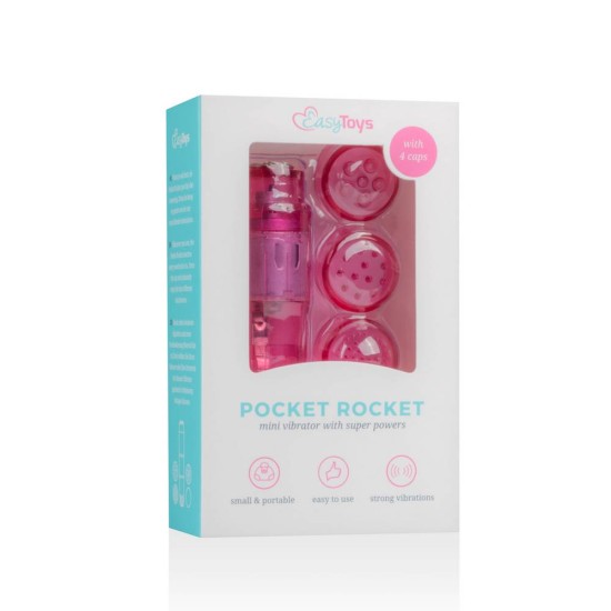 Σετ Μίνι Δονητή - Easytoys Pocket Rocket Pink Sex Toys 