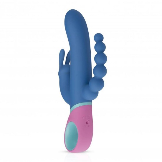 Δονητής Διέγερσης Τριών Σημείων - Vice Double Vibrator Blue Sex Toys 