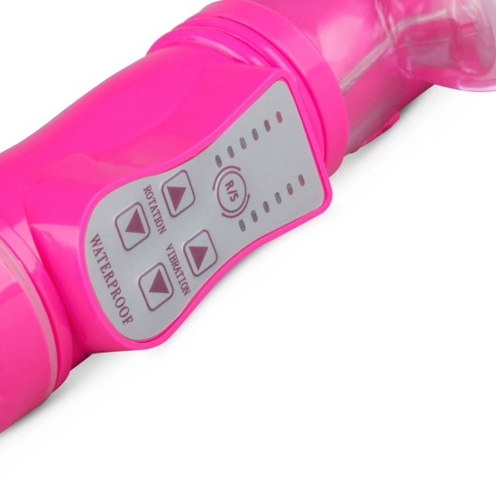 Δονητής Rabbit 12 Ταχυτήτων - EasyToys Thrusting Rabbit Vibrator Pink 25cm Sex Toys 
