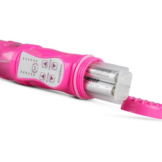 Δονητής Rabbit 12 Ταχυτήτων - EasyToys Thrusting Rabbit Vibrator Pink 25cm Sex Toys 