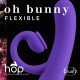 Δονητής Rabbit Σιλικόνης Με Παλμική Δόνηση  - Hop Oh Bunny Midnight Vibrator 19.6cm Sex Toys 