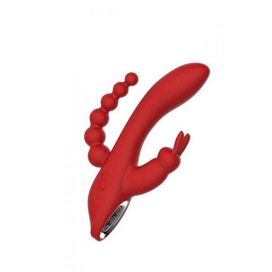 Επαναφορτιζόμενος Δονητής 3 Σημείων - Red Revolution Hera Rabbit Vibrator Sex Toys 
