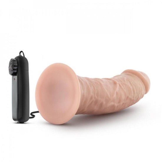 Ρεαλιστικός Δονητής Με Χειριστήριο - Dr. Joe Vibrator With Suction Cup Vanilla 20cm Sex Toys 