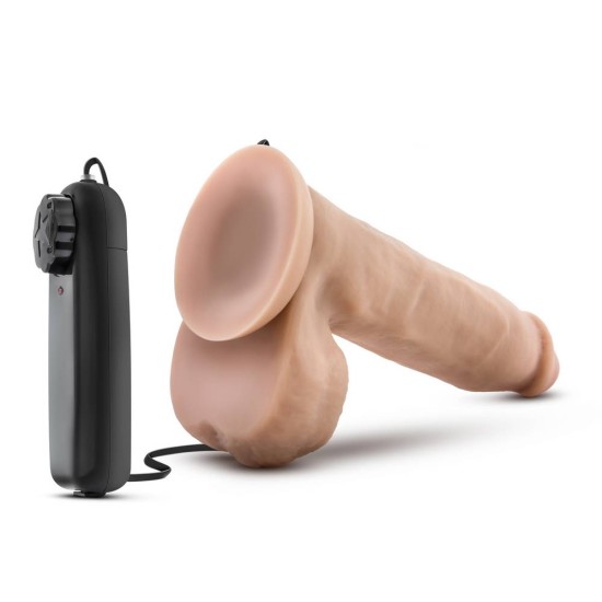 Ρεαλιστικός Δονητής - X5 Plus Vibrating Cock Vanilla 21cm Sex Toys 