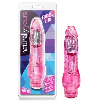 Ρεαλιστικός Jelly Δονητής - Naturally Yours Fantasy Vibe Pink 22cm