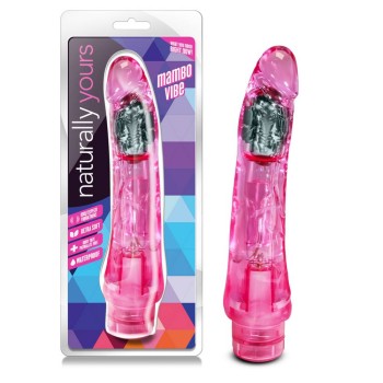 Ρεαλιστικός Jelly Δονητής - Naturally Yours Mambo Vibe Pink 23cm
