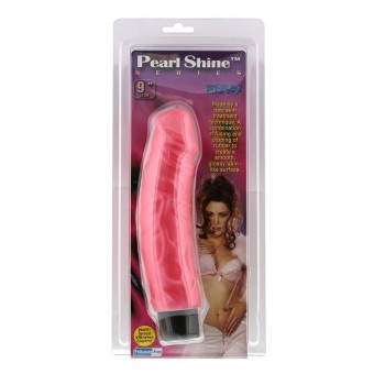 Χοντρός Ρεαλιστικός Δονητής - Pearl Shine Vibrator Pink 23cm
