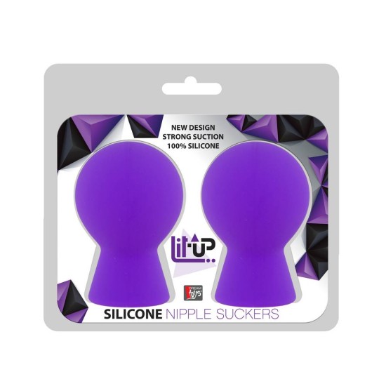 Lit Up Nipple Suckers Small Purple 7cm Sex Toys
