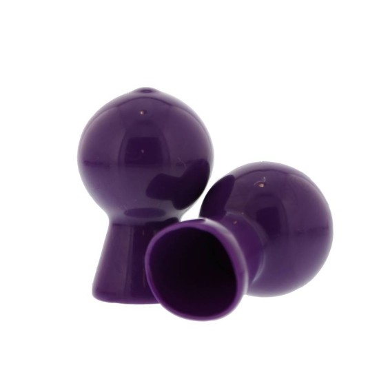Nipple Sucker Pair In Shiny Purple 6cm Sex Toys
