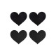 Αυτοκόλλητα Θηλών Σε Σχήμα Καρδιάς - Peekaboo Pasties Classic Black Hearts 4pcs Sex Toys 