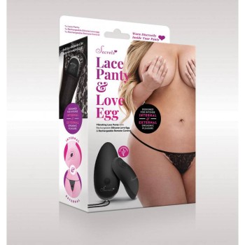 Ασύρματος Δονητής Με Εσώρουχο - Lace Panty With Vibrating Bullet & Remote Control Plus Size