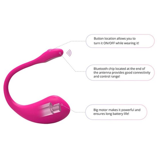Ασύρματος Δονητής Με Εφαρμογή Κινητού – Lovense Lush 2 Wearable Bullet Vibrator Sex Toys 