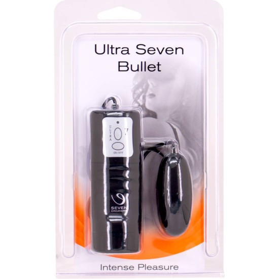Ultra Seven Vibrating Bullet Black Sex Toys