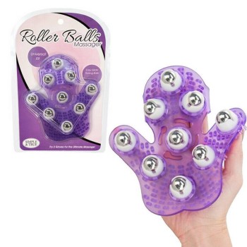 Γάντι Με Μπίλιες Για Μασάζ - Roller Balls Massage Glove Purple