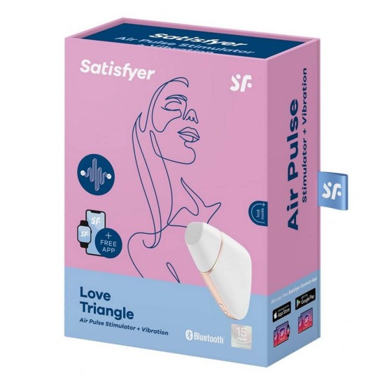 Love Triangle Air Pressure Vibrator White Sex Toys
