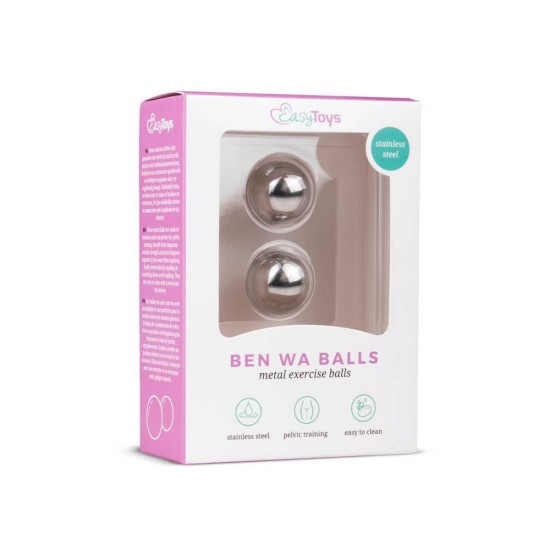 Ατσάλινες Κολπικές Μπάλες - Silver Ben Wa Balls 19mm Sex Toys 