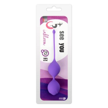 Κολπικές Μπάλες Kegel - See You In Bloom Duo Balls Purple 16,5cm
