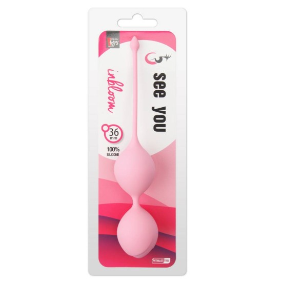 Κολπικές Μπάλες Kegel - See You In Bloom Duo Balls Pink 20cm Sex Toys 