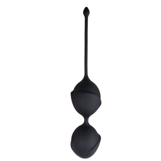 Κολπικές Μπάλες Σιλικόνης - Double Vagina Balls Black 19cm Sex Toys 