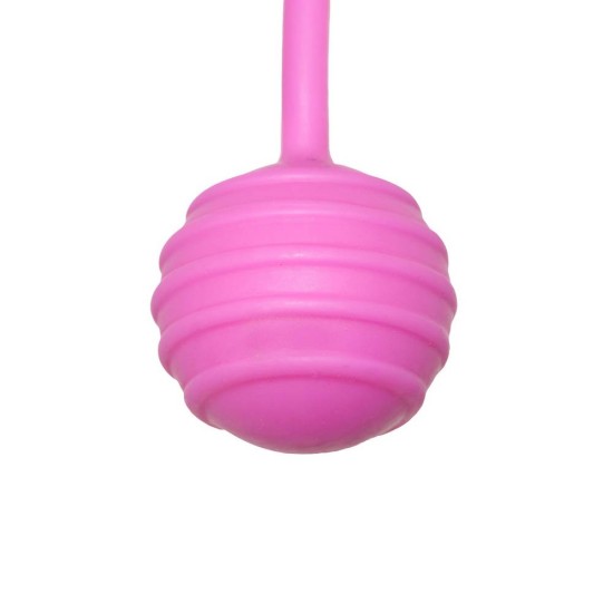 Κολπικές Μπάλες Σιλικόνης - Easytoys Horizontal Ribbed Geisha Balls Pink 16cm Sex Toys 