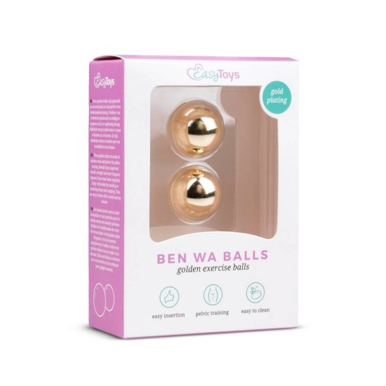 Μεταλλικές Μπάλες Εκγύμνασης Κόλπου - Gold Ben Wa Balls Sex Toys 