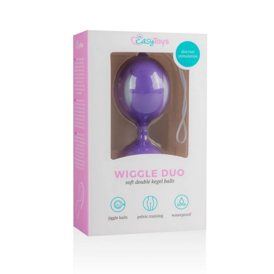 Μπάλες Με Βαρίδι - Wiggle Duo Kegel Ball Purple 19cm Sex Toys 