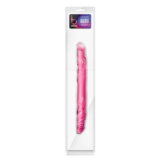 Διπλό Jelly Ομοίωμα Πέους - B Yours Double Dildo Pink 35cm Sex Toys 