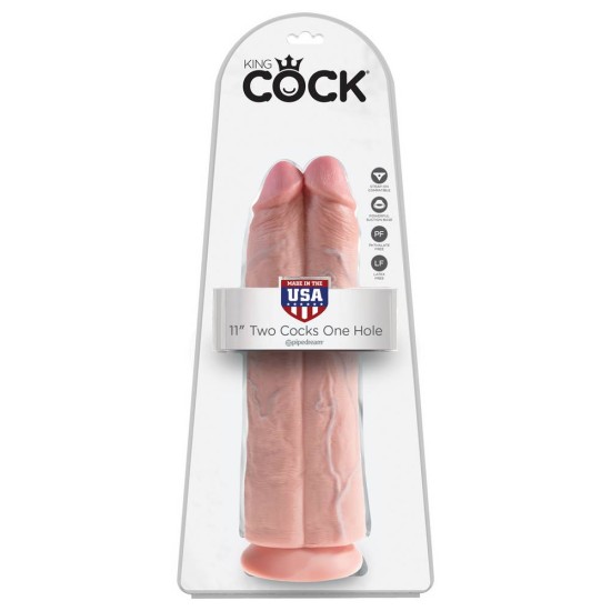 Διπλό Ομοίωμα Πέους - King Cock 11 Two Cocks One Hole Skin Colour Sex Toys 